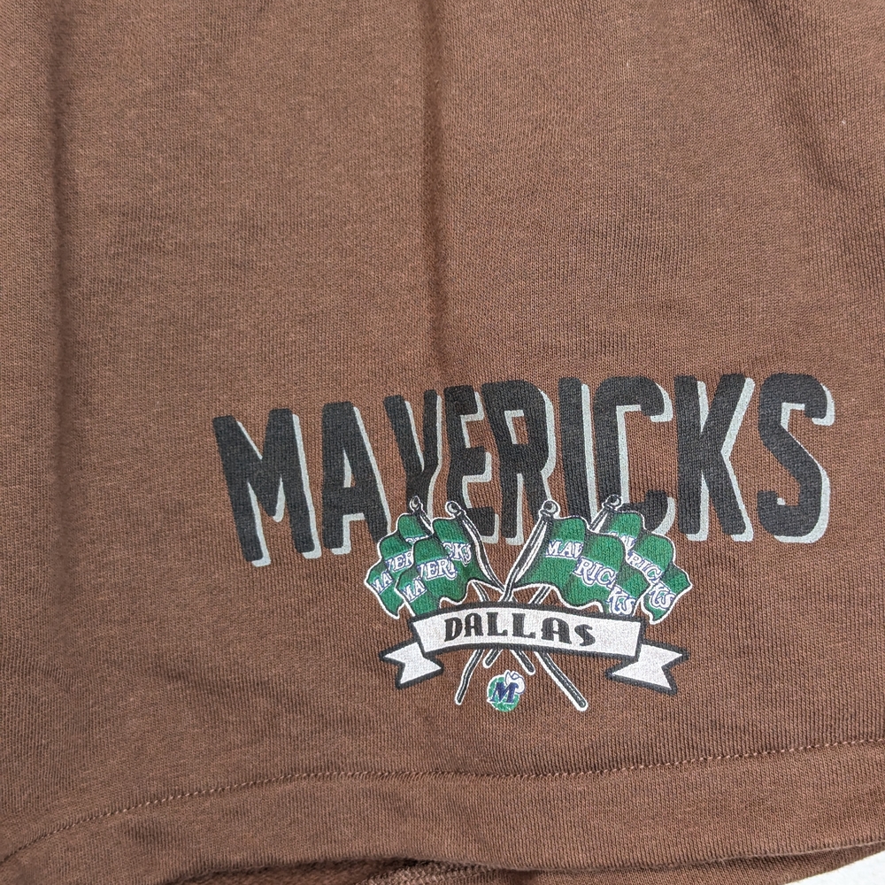 EUC Mitchell & Ness Brown Mavericks Athletic Lounge Drawstring Shorts Sweatshort - Picture 2 of 6